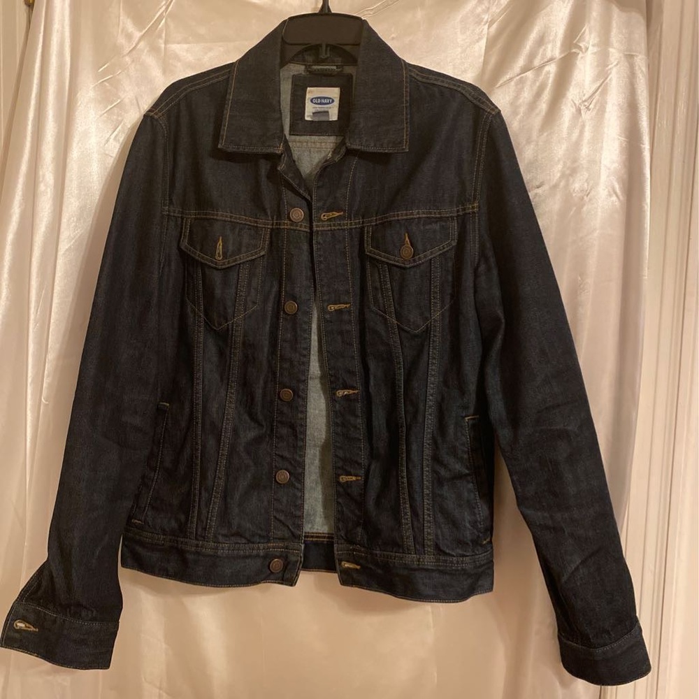 Old Navy Mens Denim Jacket Pockets 100% Cotton M